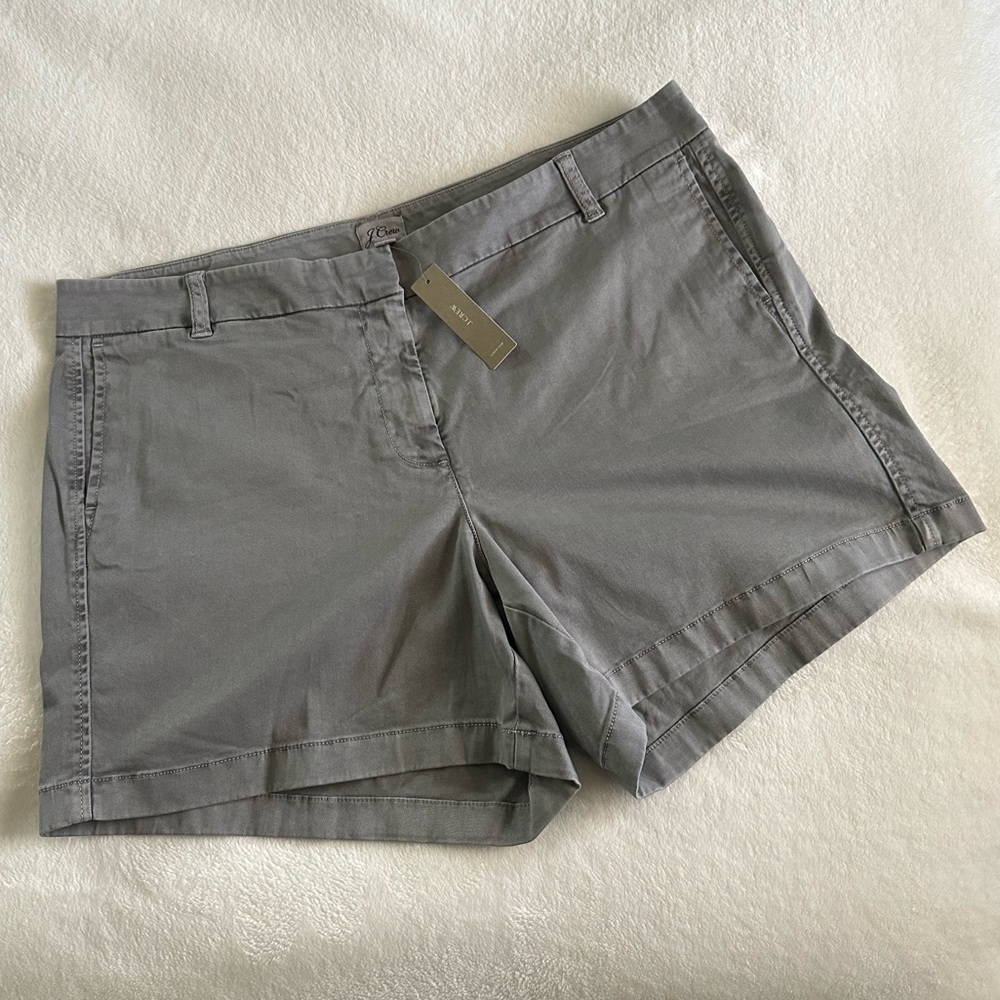 NWT J. Crew Chino Shorts Gray Size 16